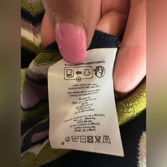 NEW SEZANE Parniane Striped Knit Midi Cotton Skirt  Dress Size Medium - Picture 15 of 15